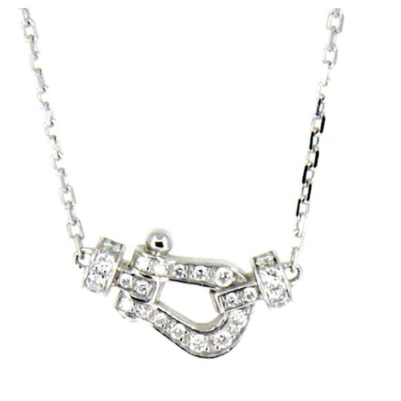 Sterling Silver Horseshoe Zircon Bracelet Chain Link Snaffle Stirrup D Ring - Picture 4 of 7